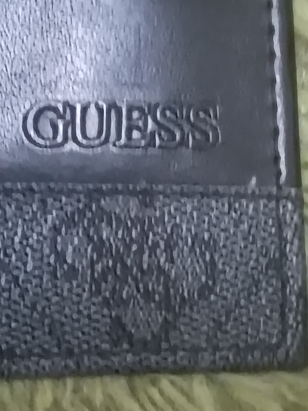 Guess Black Leather Card Holder with Subtle Branding